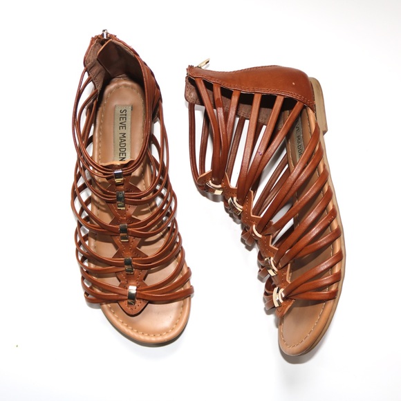 Steve Madden Shoes - Steve Madden Canee Cognac Gladiator Sandal Size 6